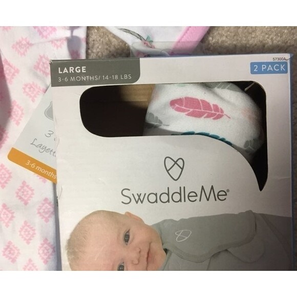 swaddle me 3-6M feathers and 3pc outfit pink dreamcatcher - Picture 2 of 5